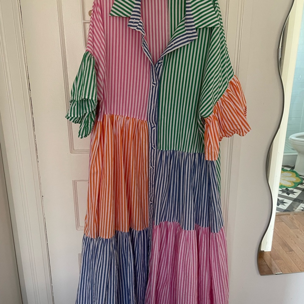 Rainbow Bohemian Traders Genoa midi dress